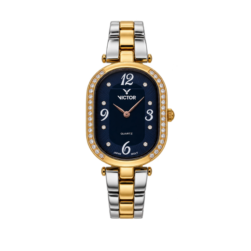 Victor Two-Tone Women's  No.  v1427  — Japan Movt Quartz Stainless Steel Watch