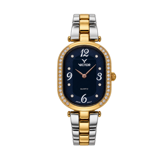 Victor Two-Tone Women's  No.  v1427  — Japan Movt Quartz Stainless Steel Watch