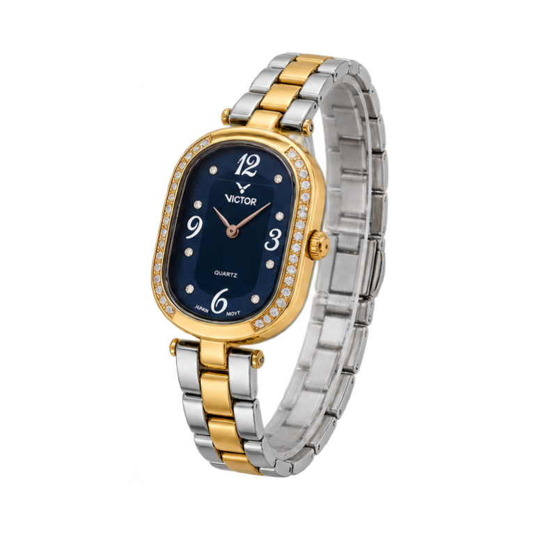 Victor Two-Tone Women's  No.  v1427  — Japan Movt Quartz Stainless Steel Watch
