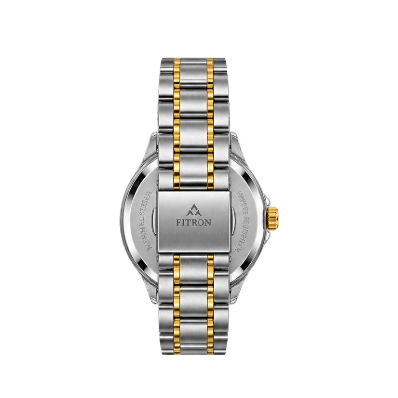 FITRON Luxury Two-Tone Black Dial Watch-NO 6081L