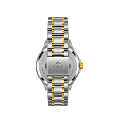 FITRON Luxury Two-Tone Black Dial Watch-NO 6081L