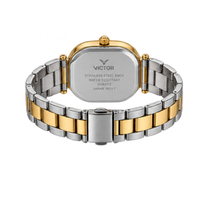 Victor Two-Tone Women's  No.  v1427  — Japan Movt Quartz Stainless Steel Watch