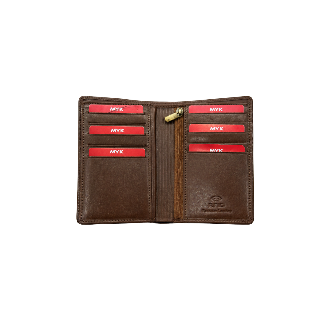 Luxurious leather RFID wallet